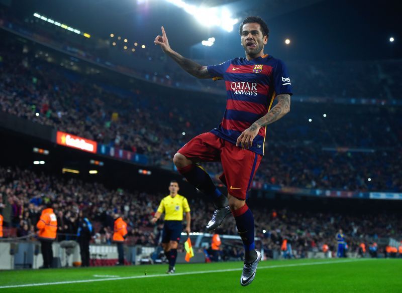 Dani Alves established himself as one of the best full-backs in the world at FC Barcelona