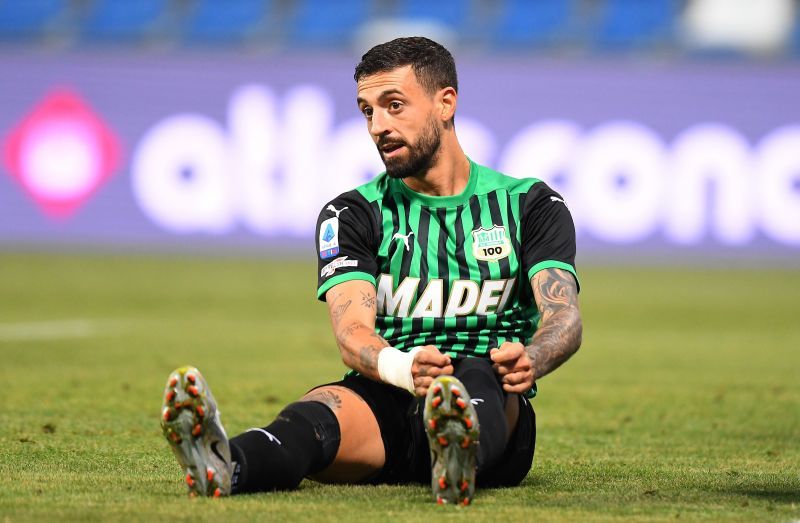 Francesco Caputo in Sassuolo colours