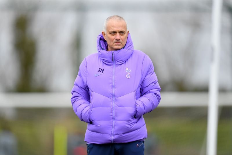 José Mourinho in his first Tottenham Hotspur Training