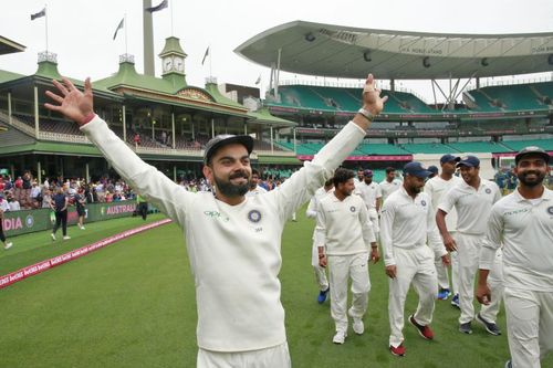 Virat Kohli during the Sydney Test of the 2018/19 Border-Gavaskar Trophy