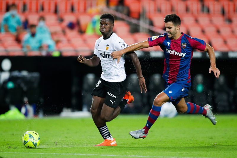 Yunus Musah, in action for Valencia, is still just 17 years old.