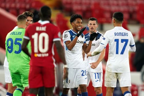 Atlanta sprung a Champions League surprise by defeating Liverpool 2-0 at Anfield