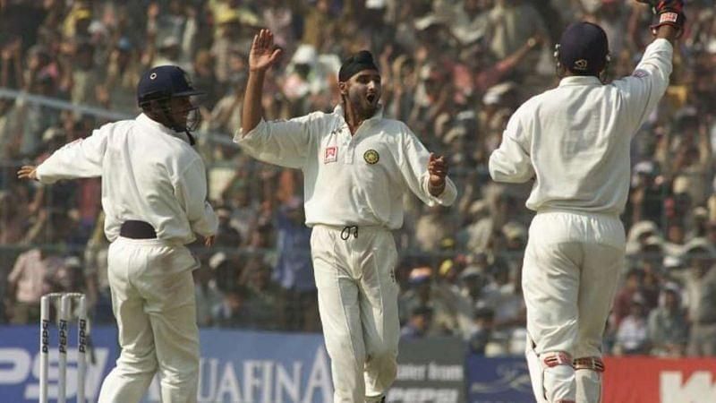 Harbhajan Singh during the 2001 Test series against Australia.