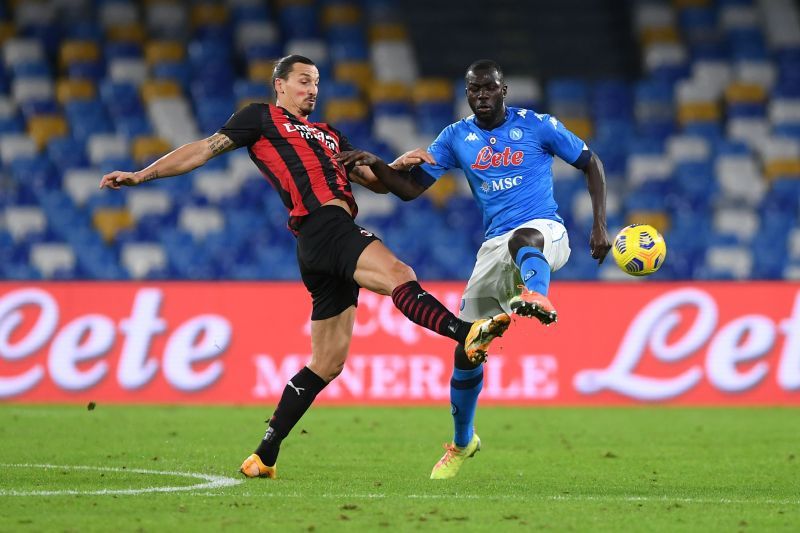 Koulibaly tussles it out with Zlatan