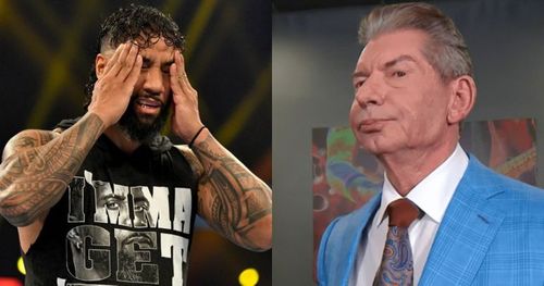 Jey Uso and Vince McMahon.