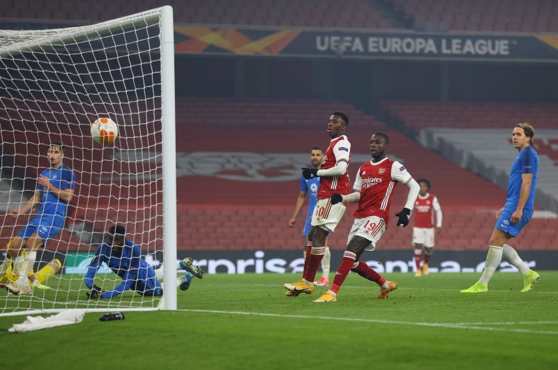 Nicolas Pepe scored Arsenal's third goal of the night