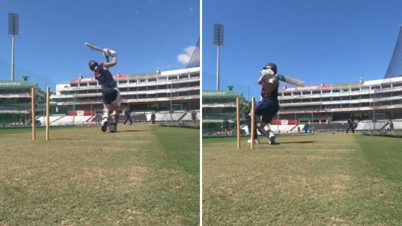 Ben Stokes (L) and Jason Roy (R) in action