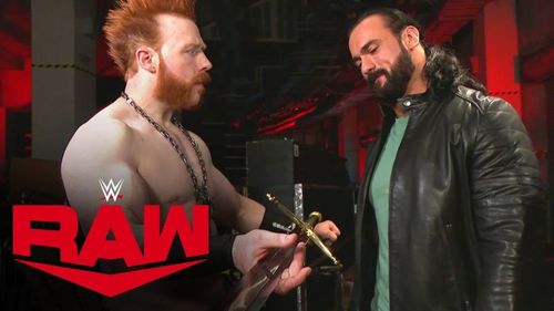 Drew McIntyre revealed today that the sword he used in his entrance on WWE RAW last night belongs to Vince McMahon.