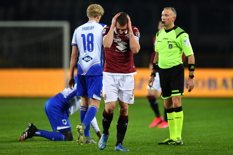 Torino face Sampdoria in Serie A action