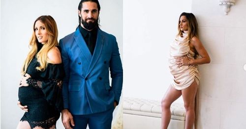 Becky Lynch and Seth Rollins.