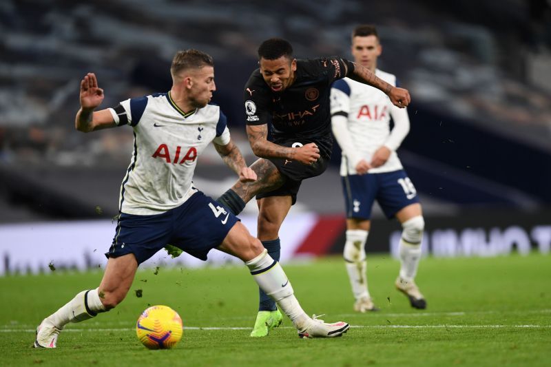 Defender Toby Alderweireld (left) was flawless against a very good Manchester City attack.