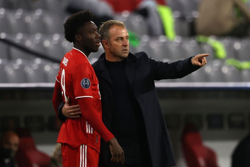 Alphonso Davies and Hans-Dieter Flick