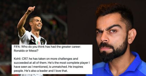 Virat Kohli has always been a huge admirer of Cristiano Ronaldo