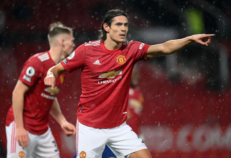 Edinson Cavani in Manchester United colours