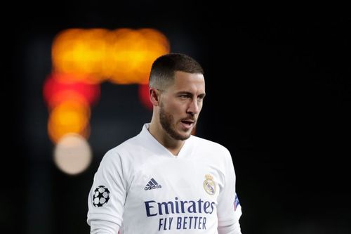 Real Madrid star Eden Hazard in action