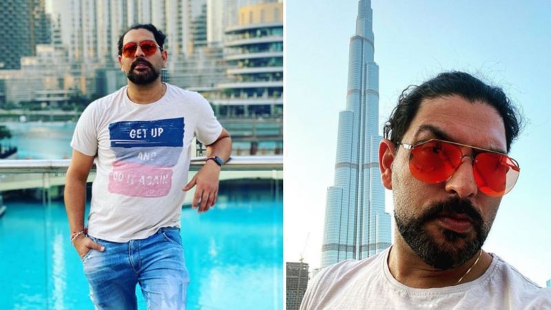 Photos of Yuvraj Singh&#039;s visit to the UAE