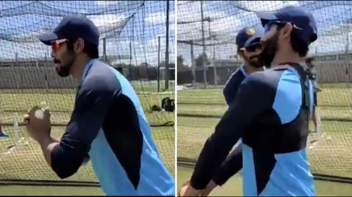 Ravindra Jadeja and Jasprit Bumrah enjoyed themselves in the training nets ahead of the Australian tour