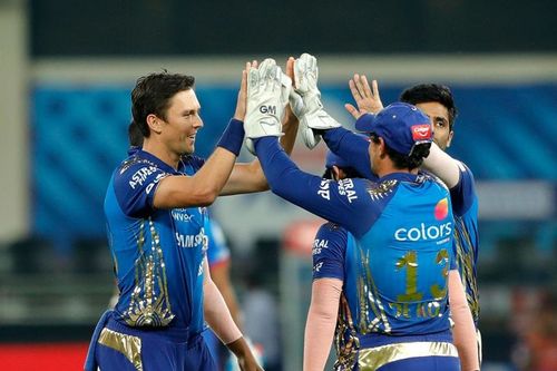 Trent Boult celebrating a wicket in the Qualifier 1 [Image Courtesy: iplt20.com]