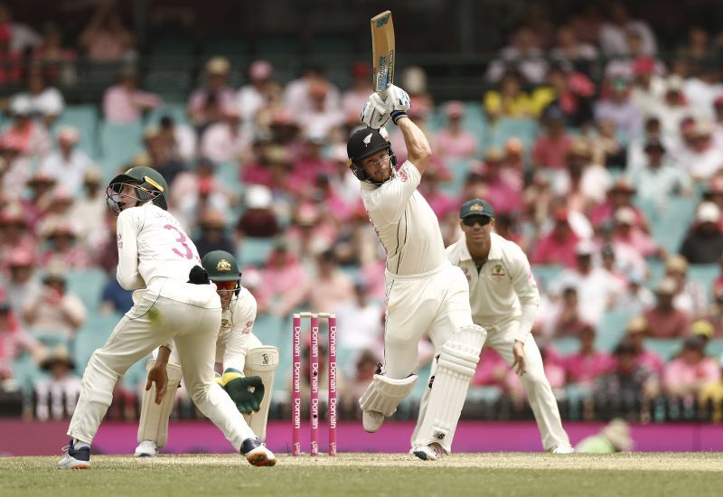 Glenn Phillips batting against Australia 