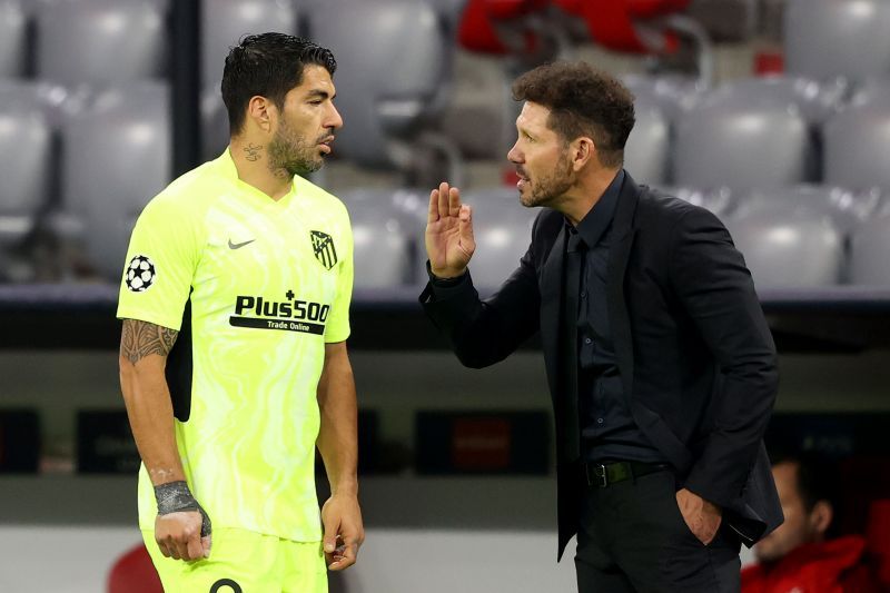 Luis Suarez and Diego Simeone