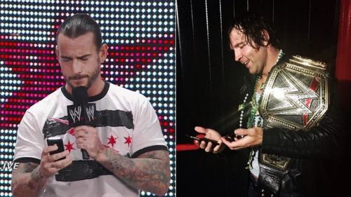 CM Punk (left); Jon Moxley (right)