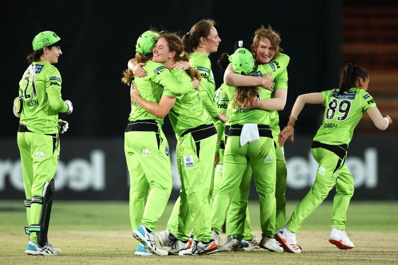 Sydney Thunder celebrates their second WBBL title.