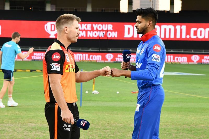 Shreyas Iyer and David Warner will go fight it out for a place in the IPL 2020 final (Credits: IPLT20.com)
