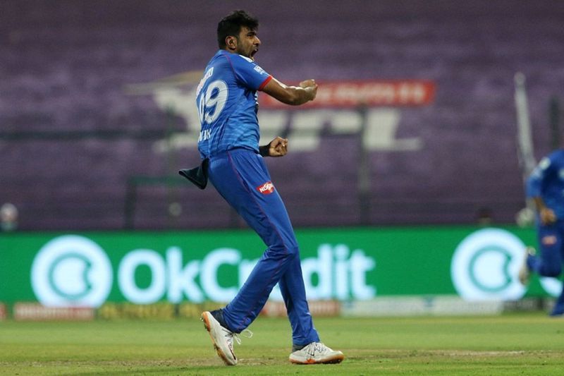 R Ashwin after dismissing Virat Kohli during DC's final league match (Credits: IPLT20.com)