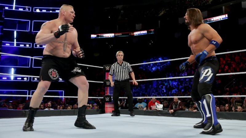 Survivor Series 2017 में ब्रॉक लैसनर vs एजे स्टाइल्स का मैच काफी शानदार रहा था