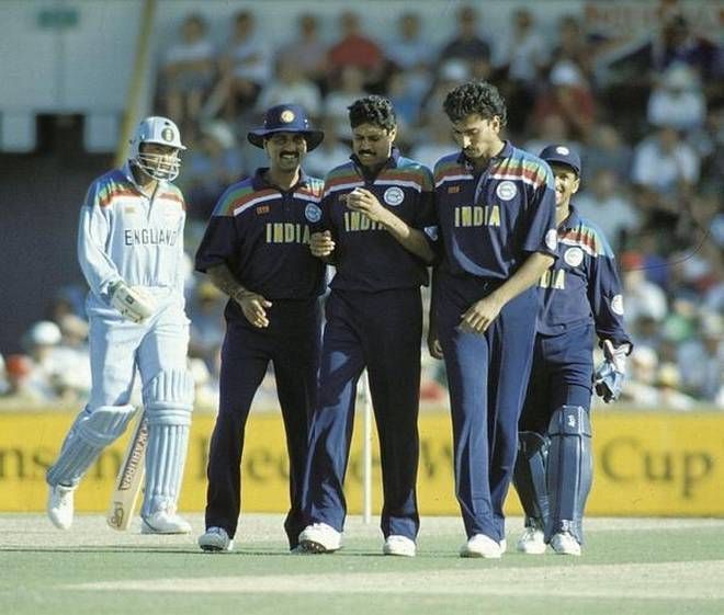 Dark blue shade was dorned by India in the 1992 World Cup