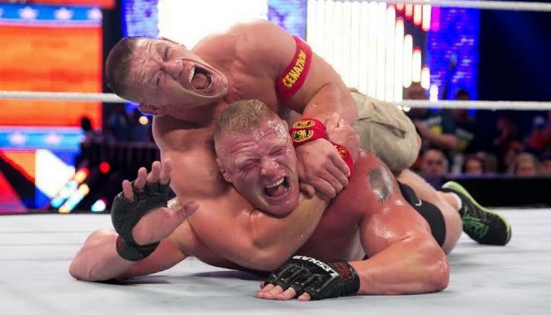 John Cena and Brock Lesnar had a brutal match!