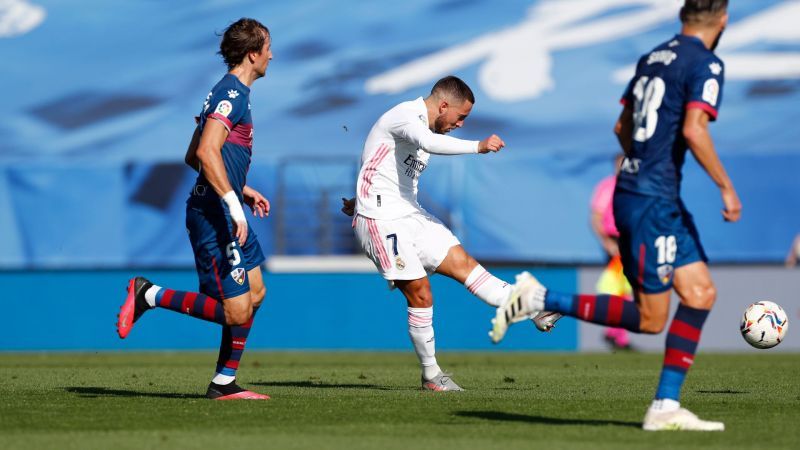 Eden Hazard scored in Real Madrid&#039;s 4-1 win against Huesca