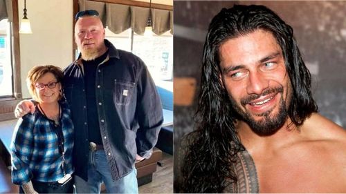 Brock Lesnar (left) and Roman Reigns (right)