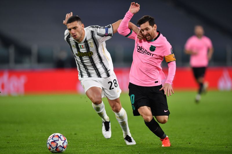 Merih Demiral and Lionel Messi