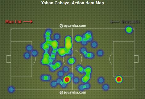 Yohan Cabaye Heat Map