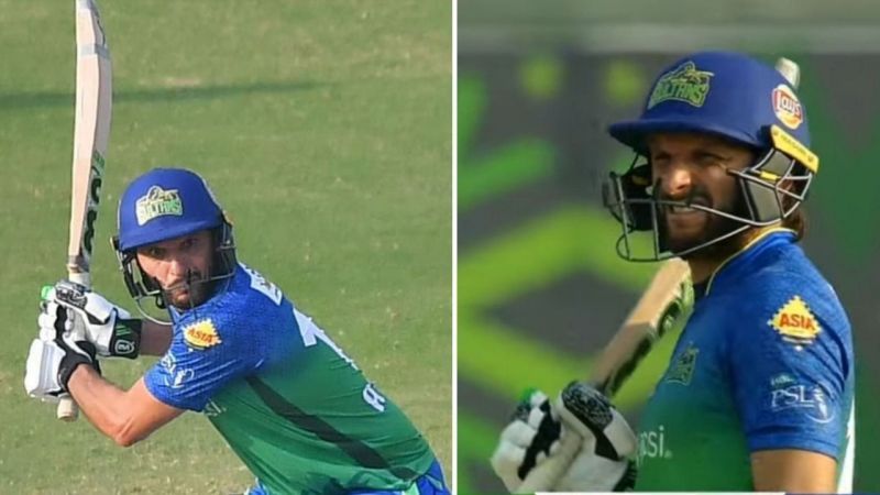 Multan Sultans&#039; player Shahid Afridi was spotted wearing a unique helmet in the PSL 2020 Playoffs