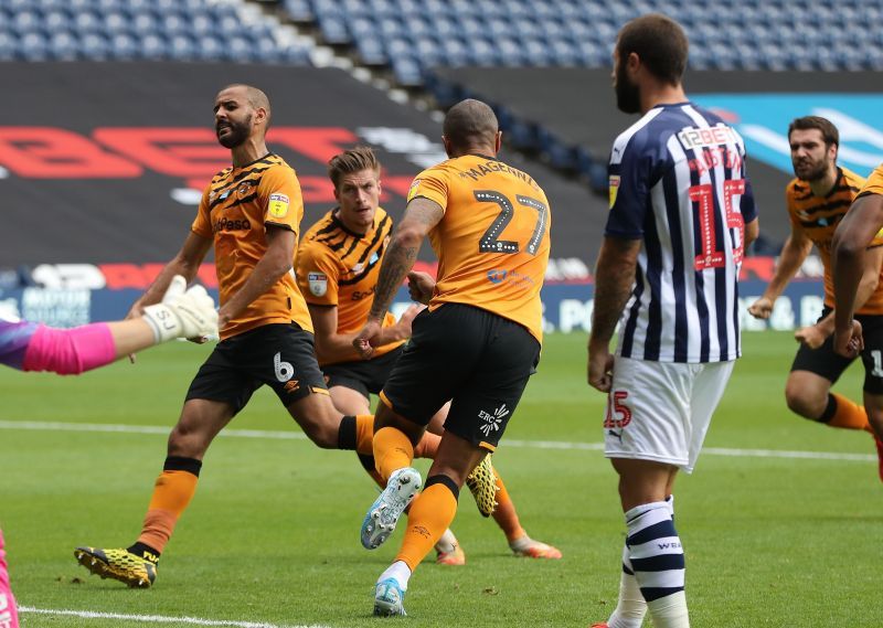 Kevin Stewart celebrates a goal.