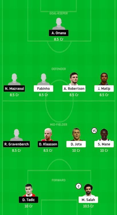 Liverpool vs Ajax Dream 11 tips