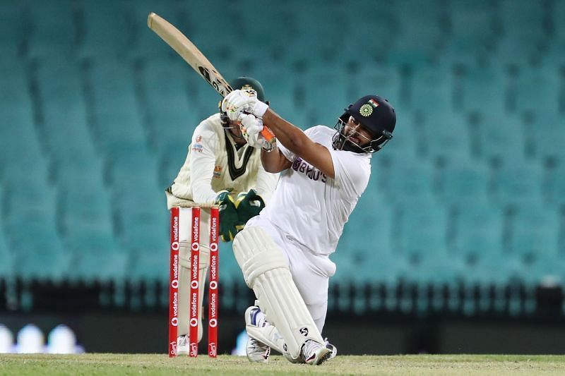 Rishabh Pant during his knock of 103 against Australia &#039;A&#039;.