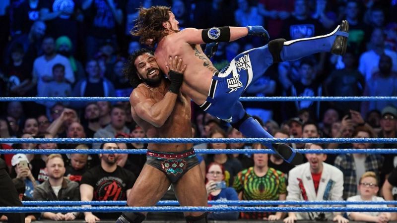 AJ Styles vs. Jinder Mahal.