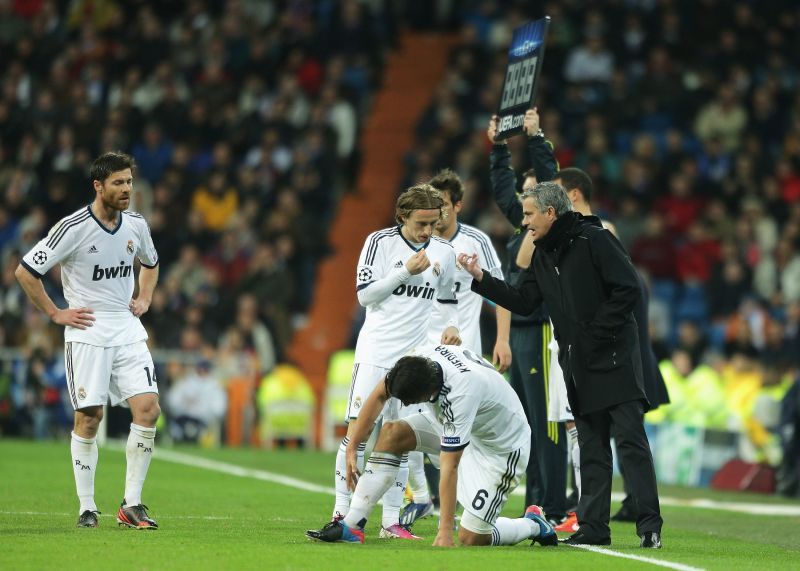 Real Madrid star Modric and former manager Mourinho