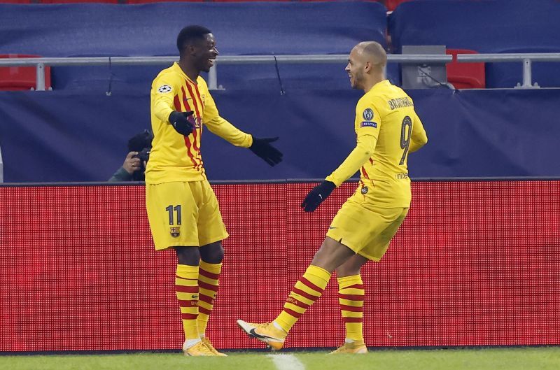 Ousmane Dembele and Martin Braithwaite