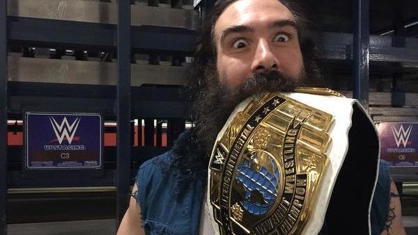 Luke Harper as the WWE Intercontinental Champion