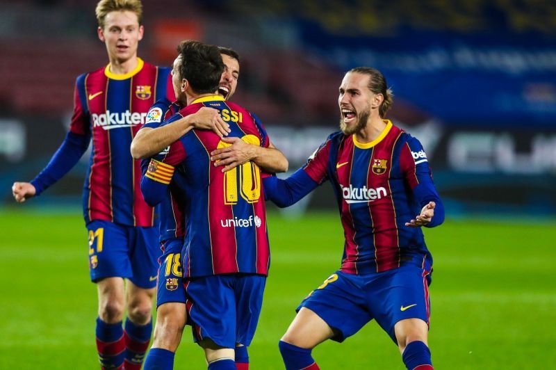 Barcelona beat Real Sociedad 2-1 in the La Liga