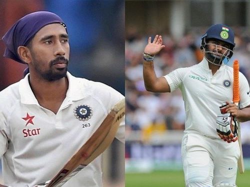 Wriddhiman Saha (L) and Rishabh Pant (R) are fighting for the wicketkeeper's role