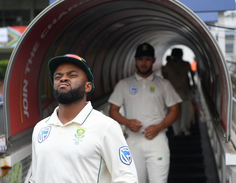 South Africa players ahead of their Test match against England