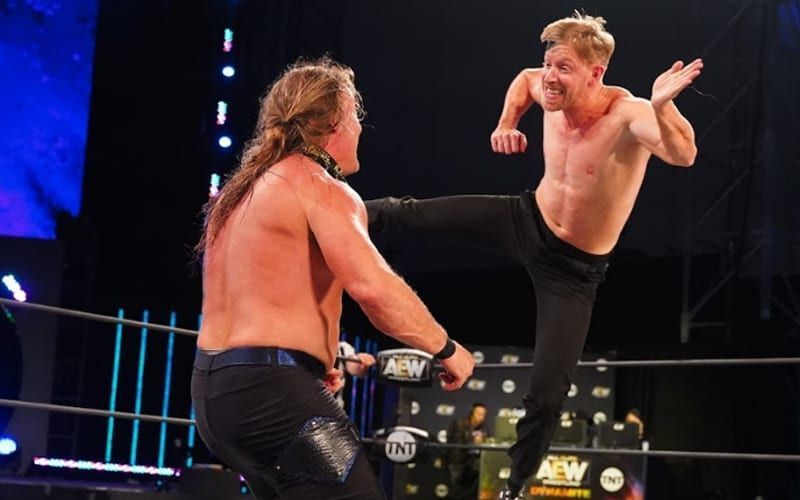 Orange Cassidy and Chris Jericho at AEW Fyter Fest