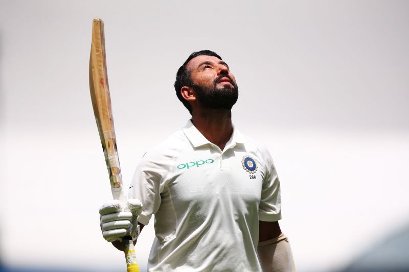 Cheteshwar Pujara after scoring a century in the 2018 Boxing Day Test