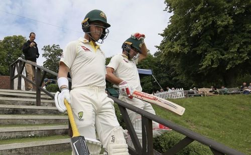 Marcus Harris (left) and Joe Burns will be fighting for an opener's slot at Adelaide Oval.