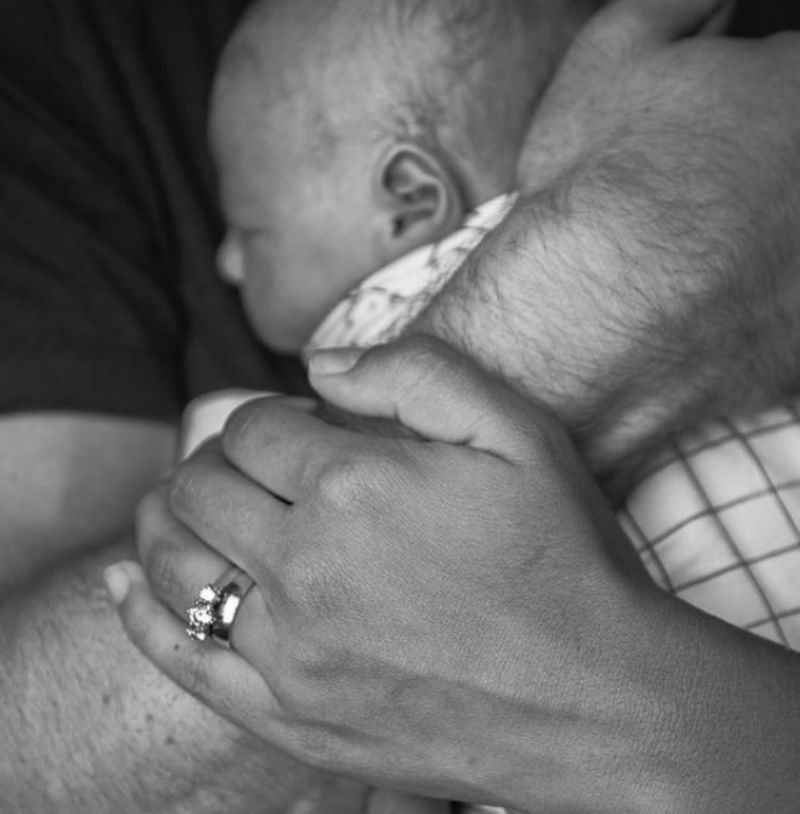 Kane Williamson with his newborn. Pic: Kane Williamson/ Instagram